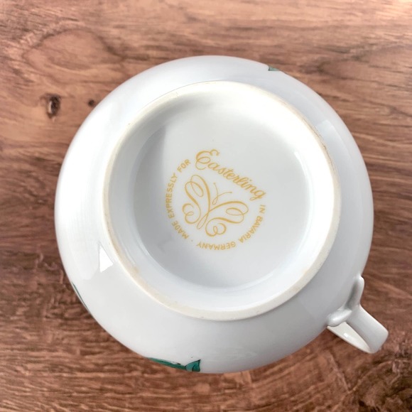 1952 Easterling Bavaria Radiance - Pink Roses Gold Trim - Creamer - Picture 3 of 3